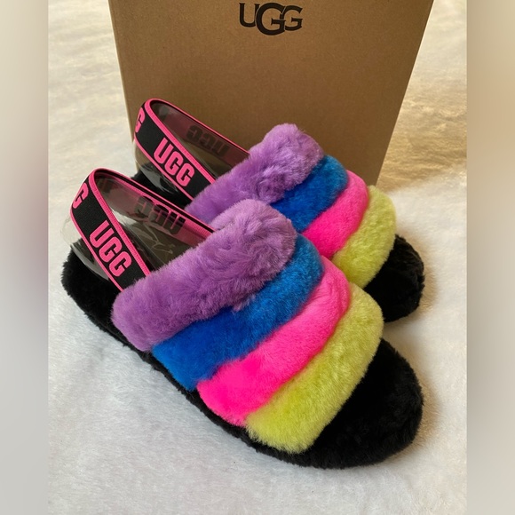 UGG Shoes - Fluff Yeah Slide Stripes By Ugg